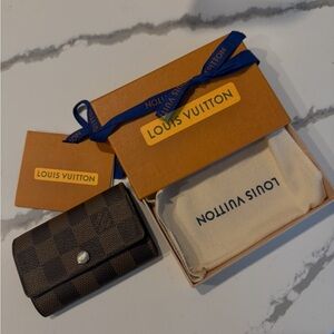 Louis Vuitton Brown Damier Ebene Card & Key Holder